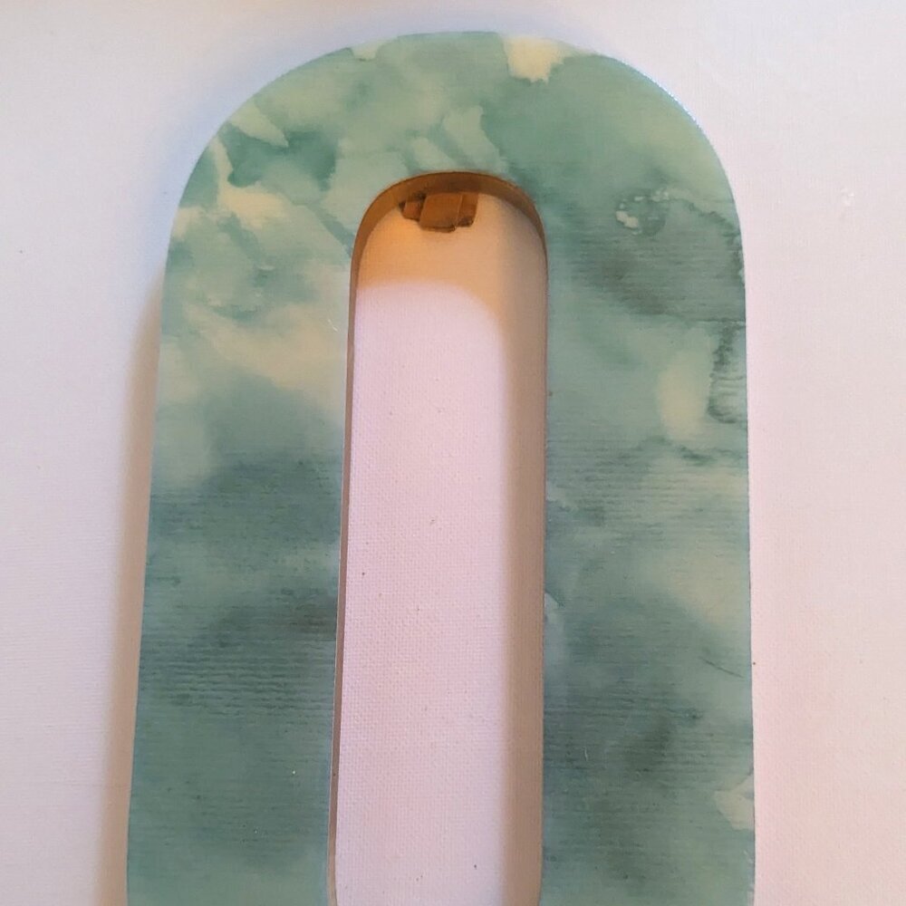 NWT Blue Sky Big Letter 'O' Marbled Alphabet Sign Fall Michael's Wall Home Decor